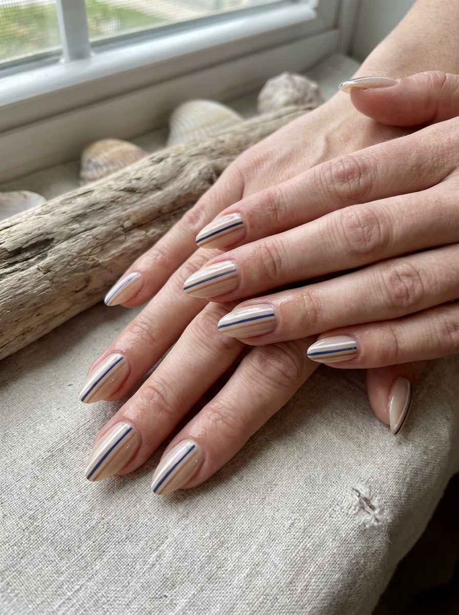 Coastal Stripe Nails